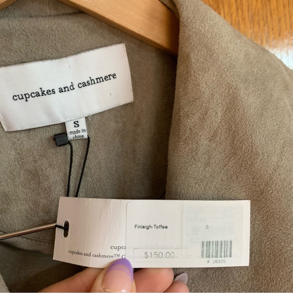 Cupcakes And Cashmere NWT Finleigh Toffee Zip Up Jacket Women's Size Small - Picture 3 of 6